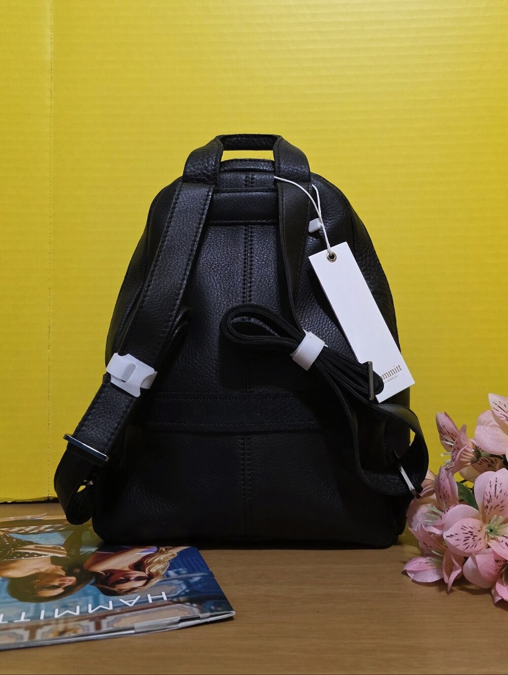 Hammitt Black Pebbled Leather MD Backpack - Picture 5 of 8